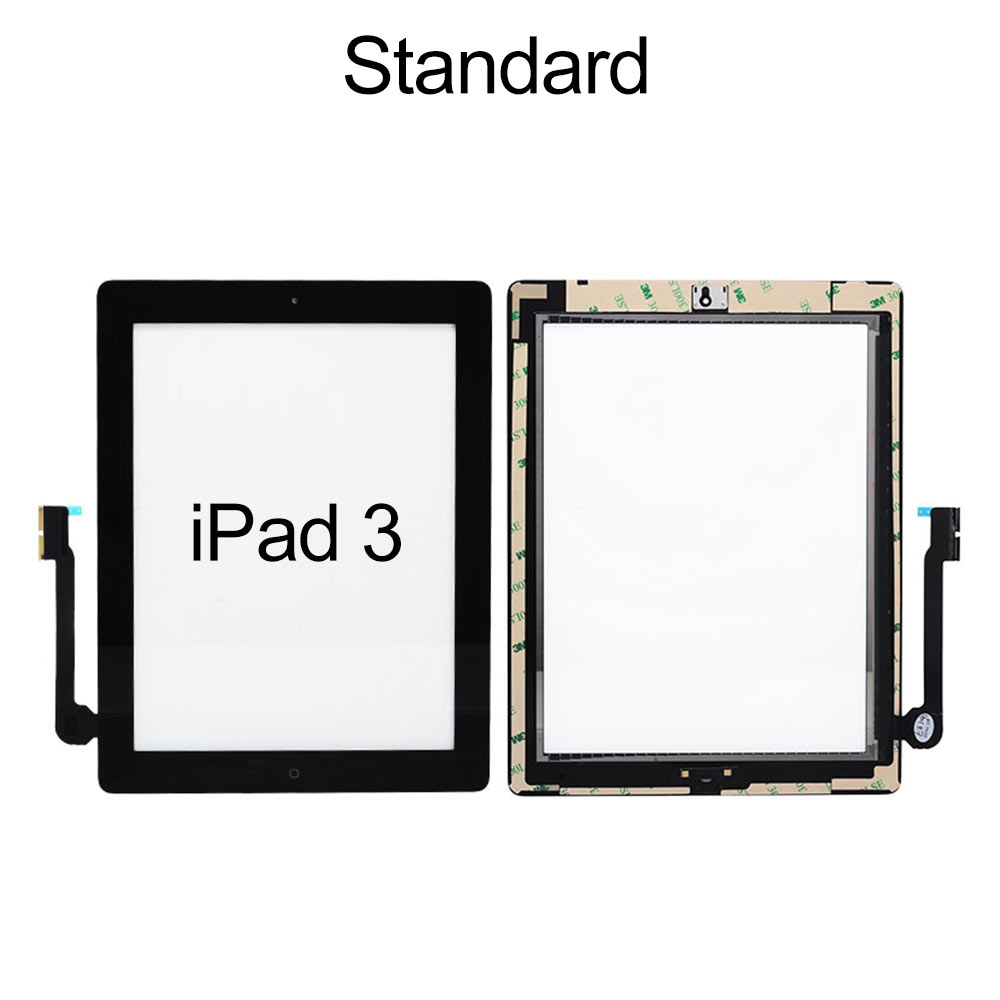 Touch Screen with Home Button/Sticker Assembly for iPad 3, Standard