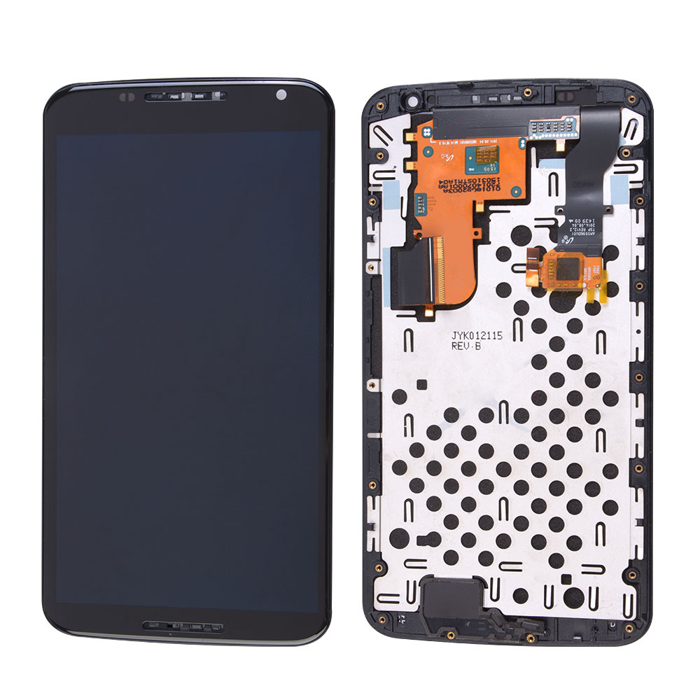 LCD/Touch Screen Assembly with Frame for Motorola Nexus 6 (XT1100/XT1103), OEM LCD+Premium Glass, Black