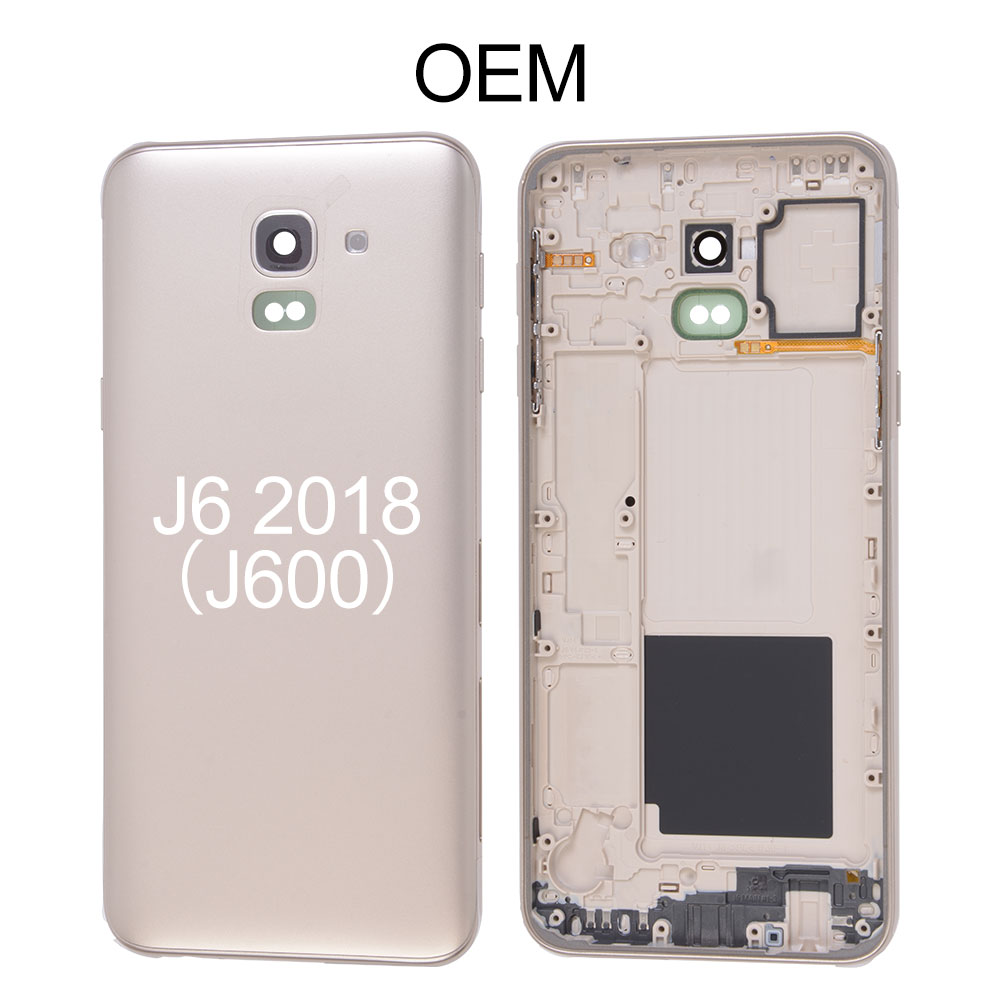 Back Cover+Rear Camera Lens Cover with Sticker+Glass Lens for Samsung Galaxy J6 (2018)/J600,OEM