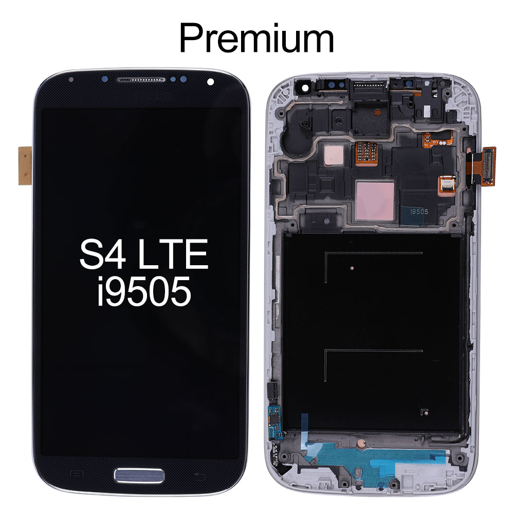 OLED Screen with Frame for Samsung Galaxy S4 LTE i9505, OEM OLED+Premium Glass