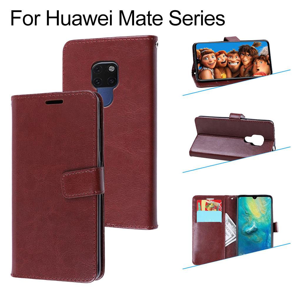 Retro Oil Wax Texture Pull-up Leather Case with Card Slots for Huawei Mate 20 Series, 5pcs