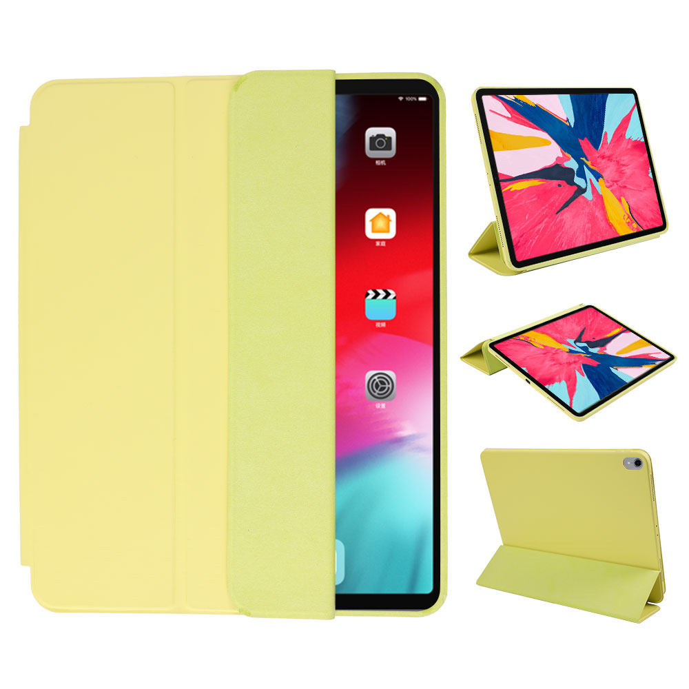 Folding Smart Leather Case with Sleep/Wakeup/Holder Function for iPad Pro 12.9" (2018), No logo, w/retail package