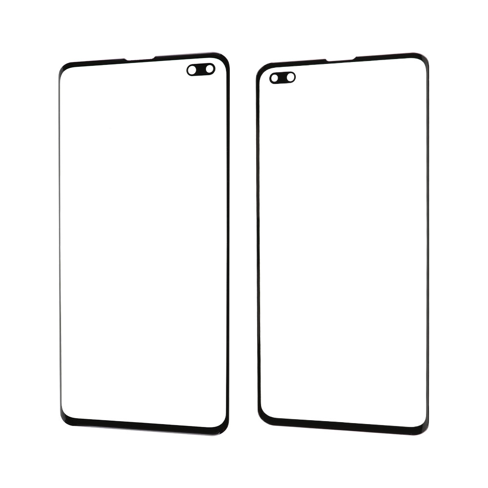 Front Glass for Samsung Galaxy S10+, Black, Aftermarket