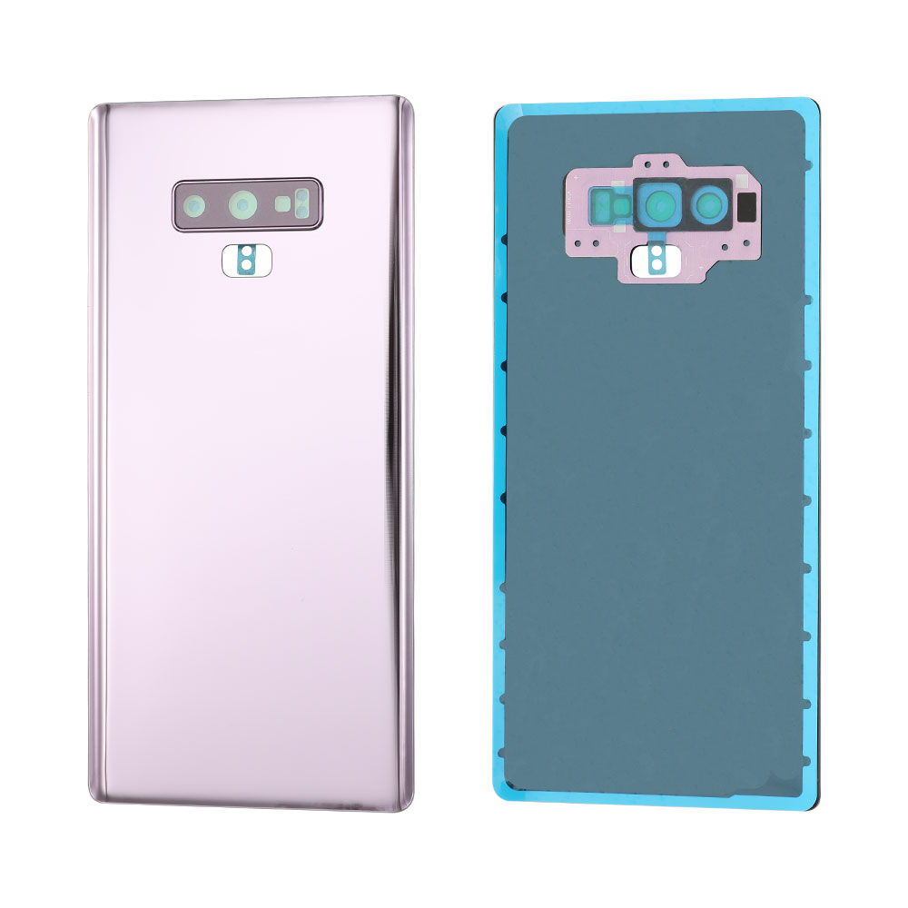 Back Cover with Sticker+Rear Camera Lens Cover+Glass Lens for Samsung Galaxy Note 9, with Logo, OEM