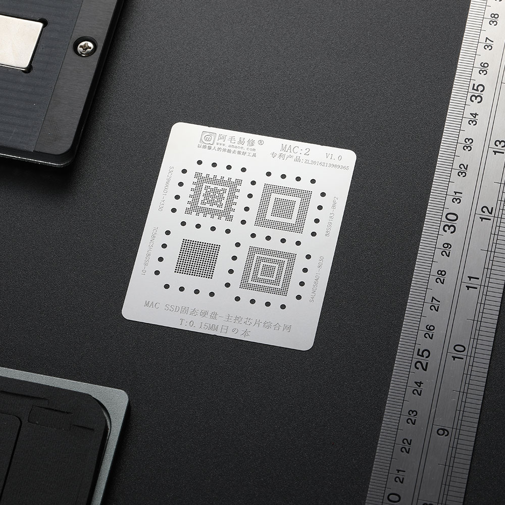 0.15mm Mac-2 SSD Main Control Chip BGA Reballing Stencils Plate