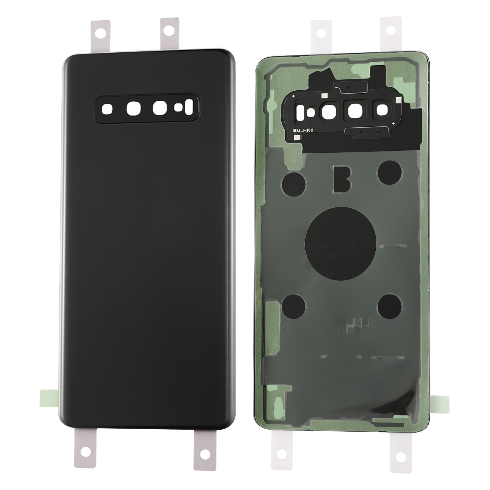 Back Cover+Rear Camera Lens Cover with Sticker+Glass Lens for Samsung Galaxy S10+, Best OEM