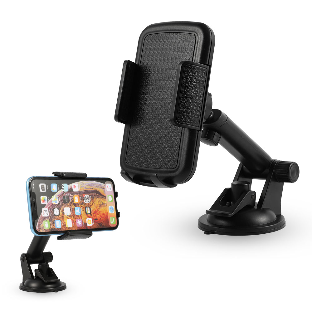 090+093B Flexible Car Mount Holder with Suction Cup, w/retail package