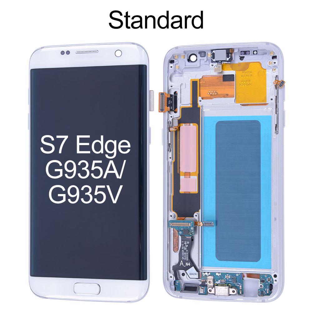 OLED Screen with Frame for Samsung Galaxy S7 Edge G935A/G935V, OEM OLED+Standard Glass