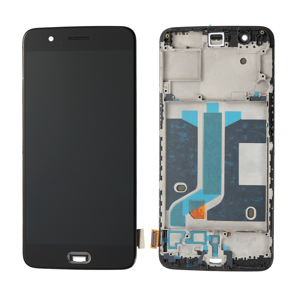 LCD/Touch Screen Assembly with Frame for OnePlus 5, OEM LCD+Premium Glass