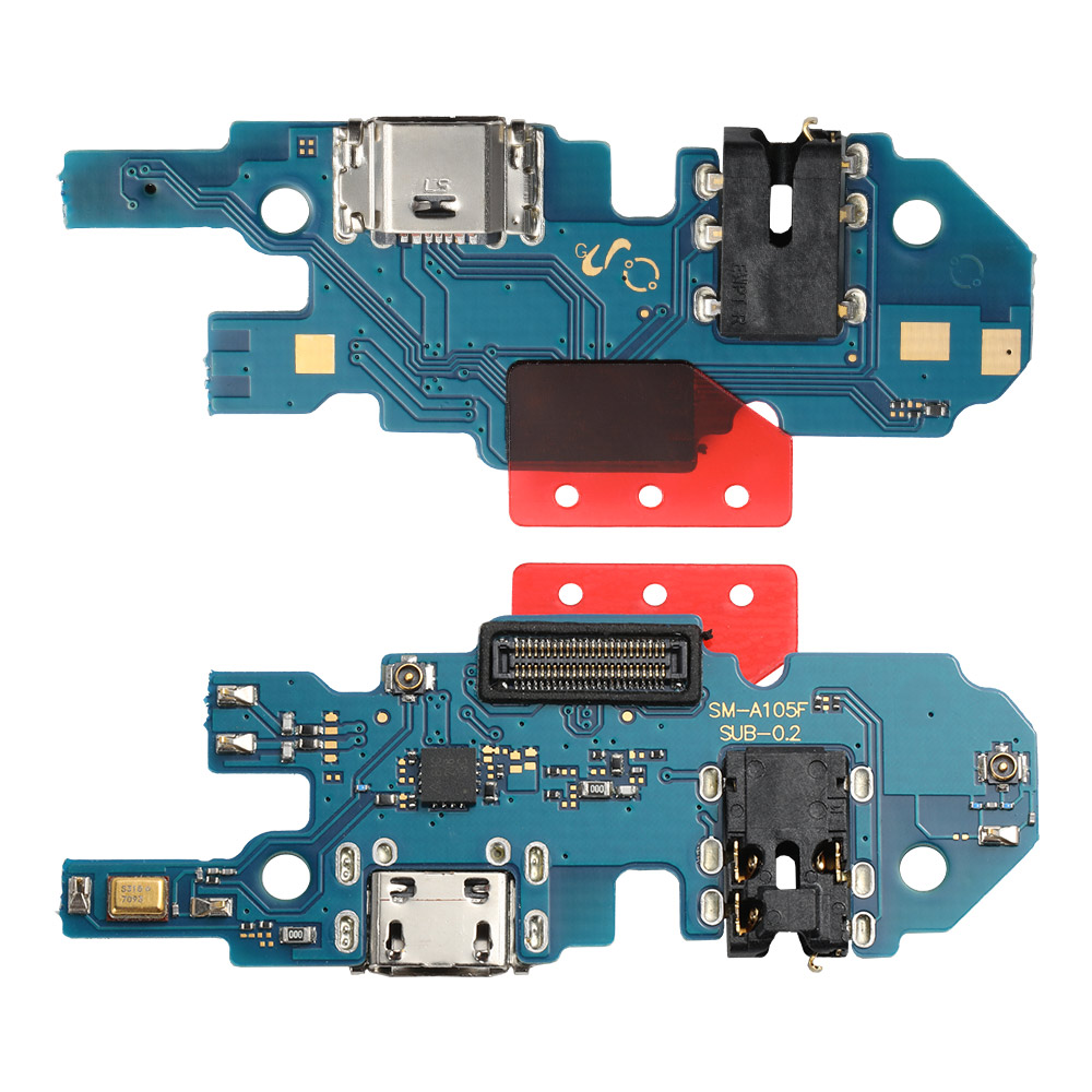 Dock Connector Flex for Samsung Galaxy A10 (A105F), Single Card Version, OEM Soldered