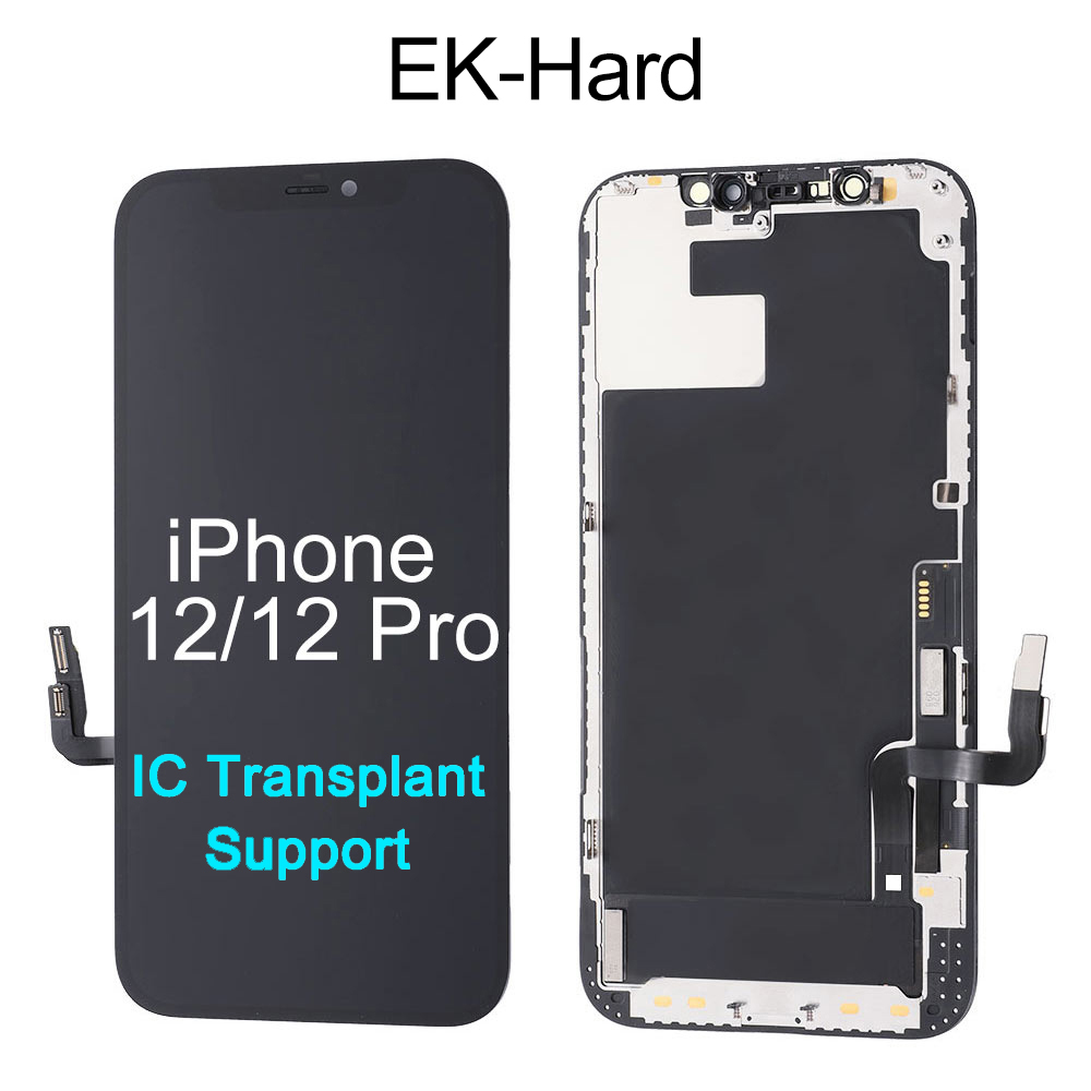 EK Hard OLED Screen (IC Transplant Support) for  iPhone 12/12 Pro (6.1"), Black